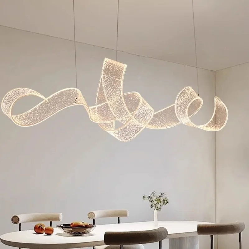 Artistic Ribbon Pendant Light Design