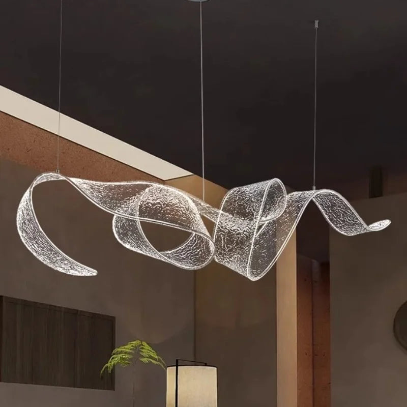 Artistic Ribbon Pendant Light Design