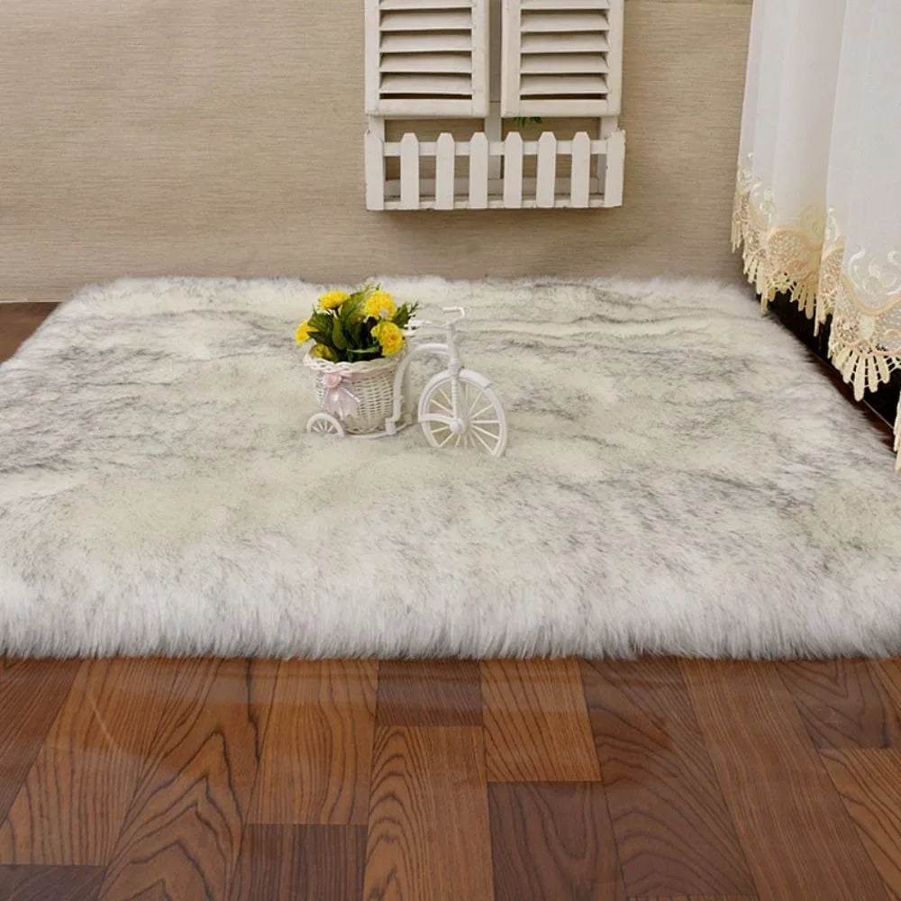 Faux Sheepskin Plush Area Rug