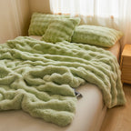 Plush Faux Rabbit Fur Blanket