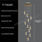 Nordic Crystal Chandelier Multi-Ring Design