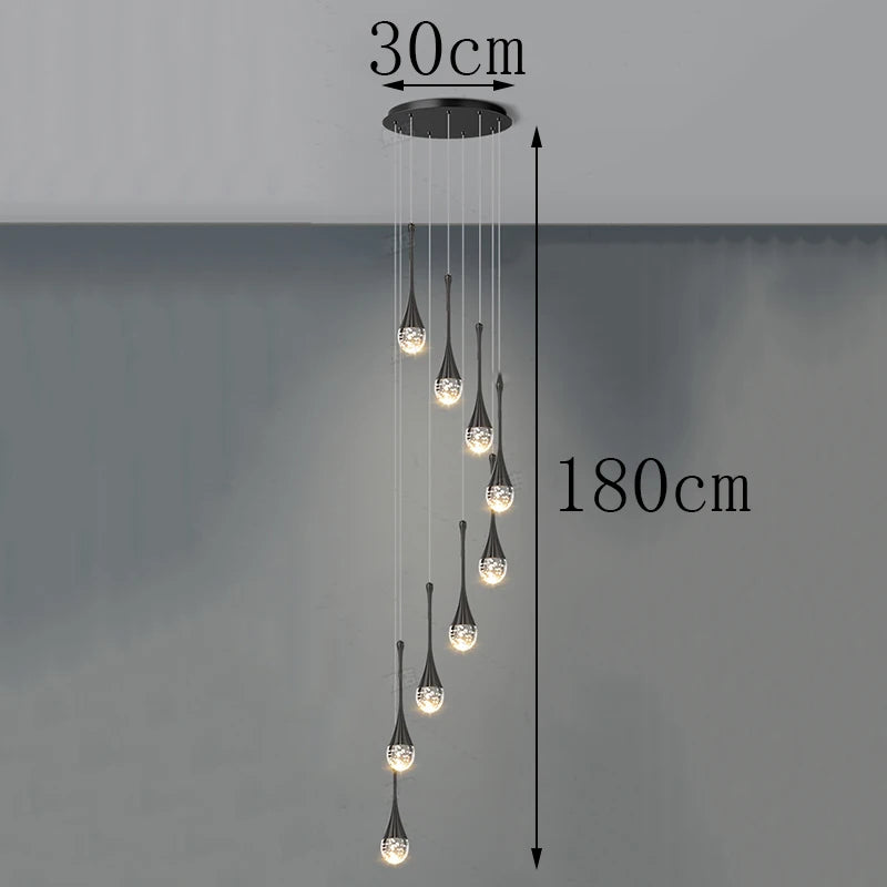 Modern Crystal Staircase Chandelier