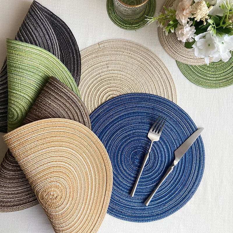 Nordic Cotton Yarn Round Placemats