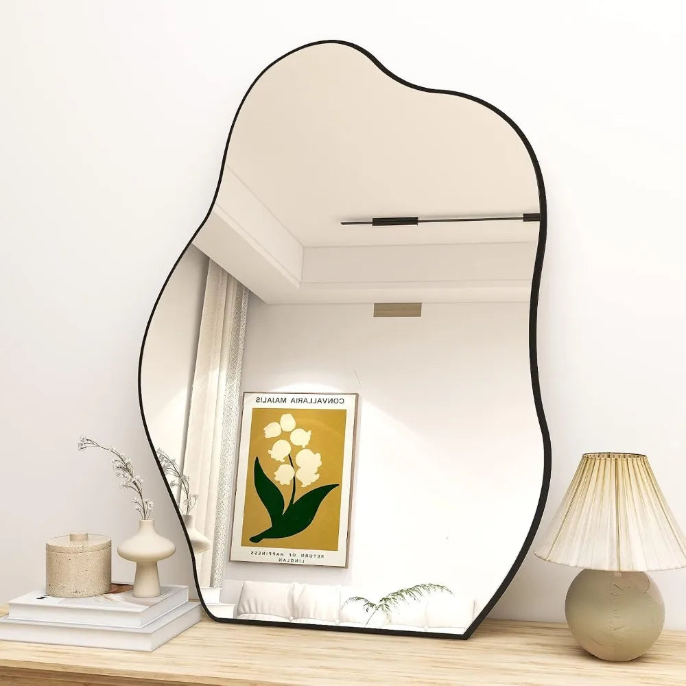Modern Black Wood Mirror 22x32