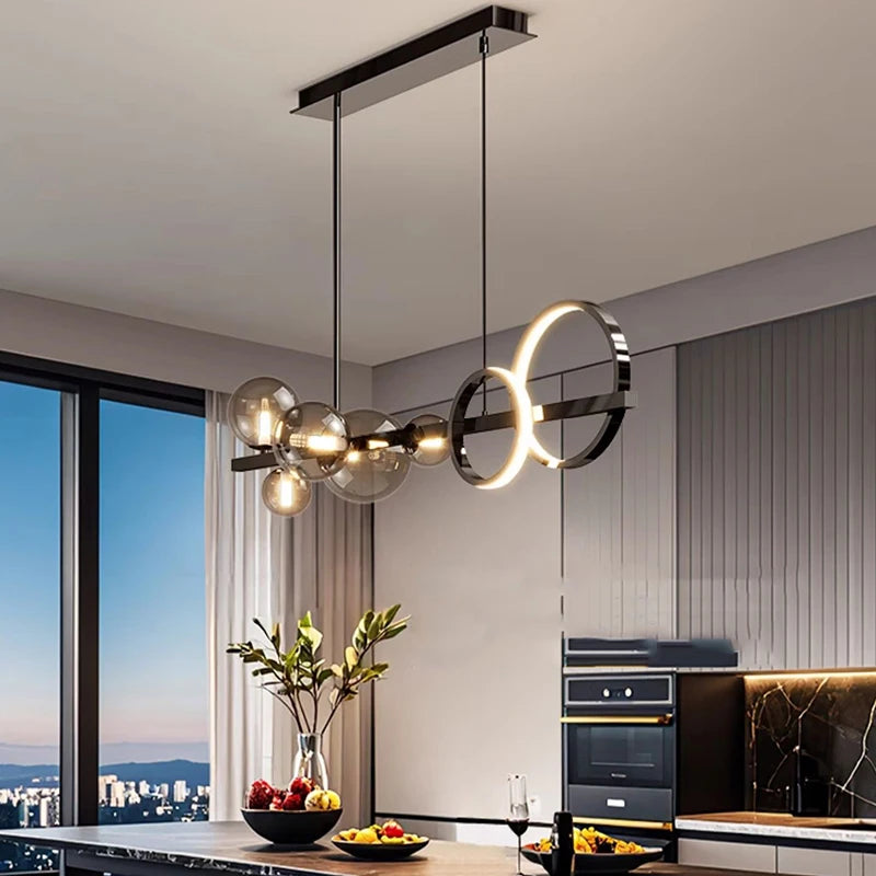 Contemporary Glass Pendant Chandelier