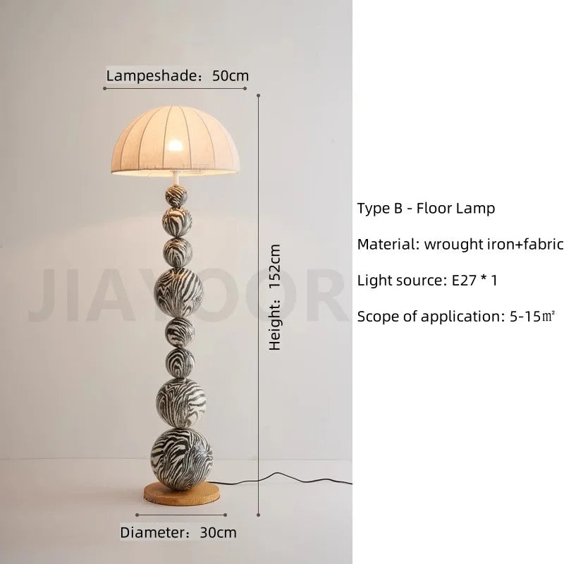 Medieval Zebra Floor Lamp