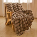 Plush Faux Rabbit Fur Blanket