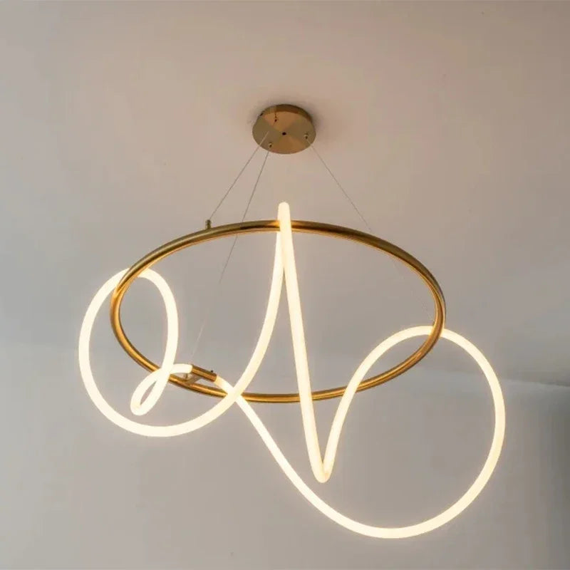Modern Minimalist Hose Chandelier