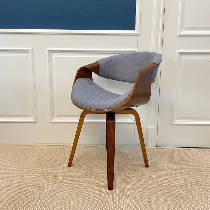 Mid-Century Curved Dining Armchair