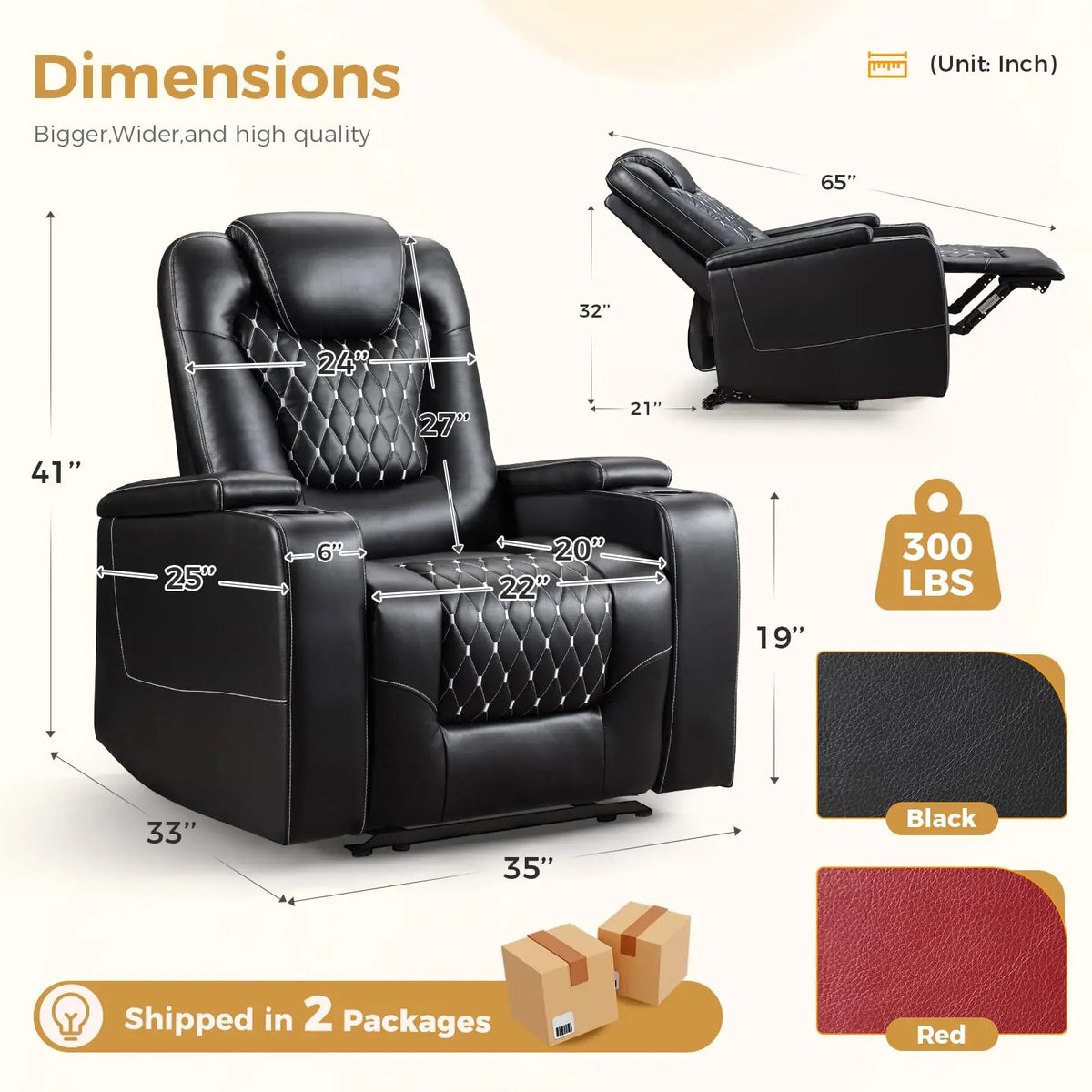 Electric Recliner with USB Ports
