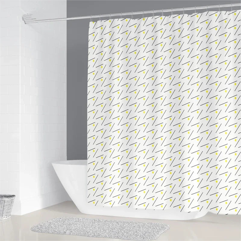 Waterproof Plant Pattern Shower Curtain