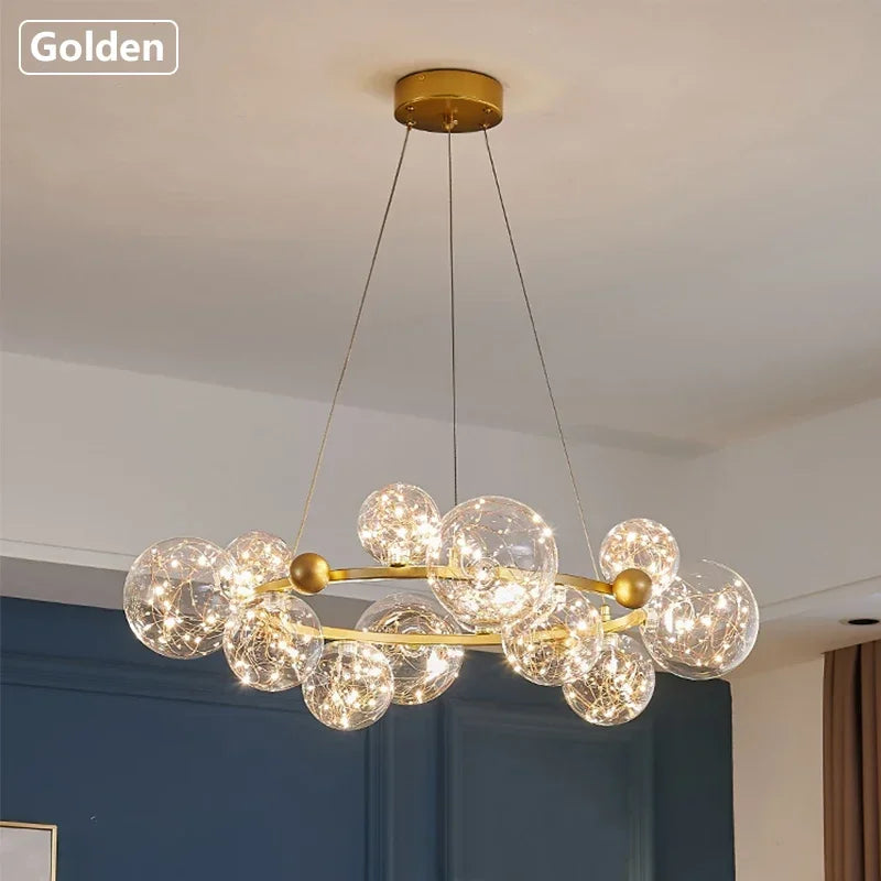 Romantic Starry Glass Pendant Chandelier