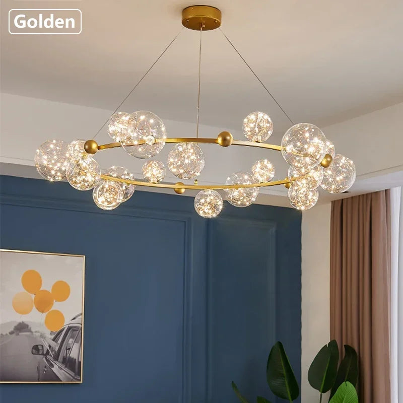 Romantic Starry Glass Pendant Chandelier