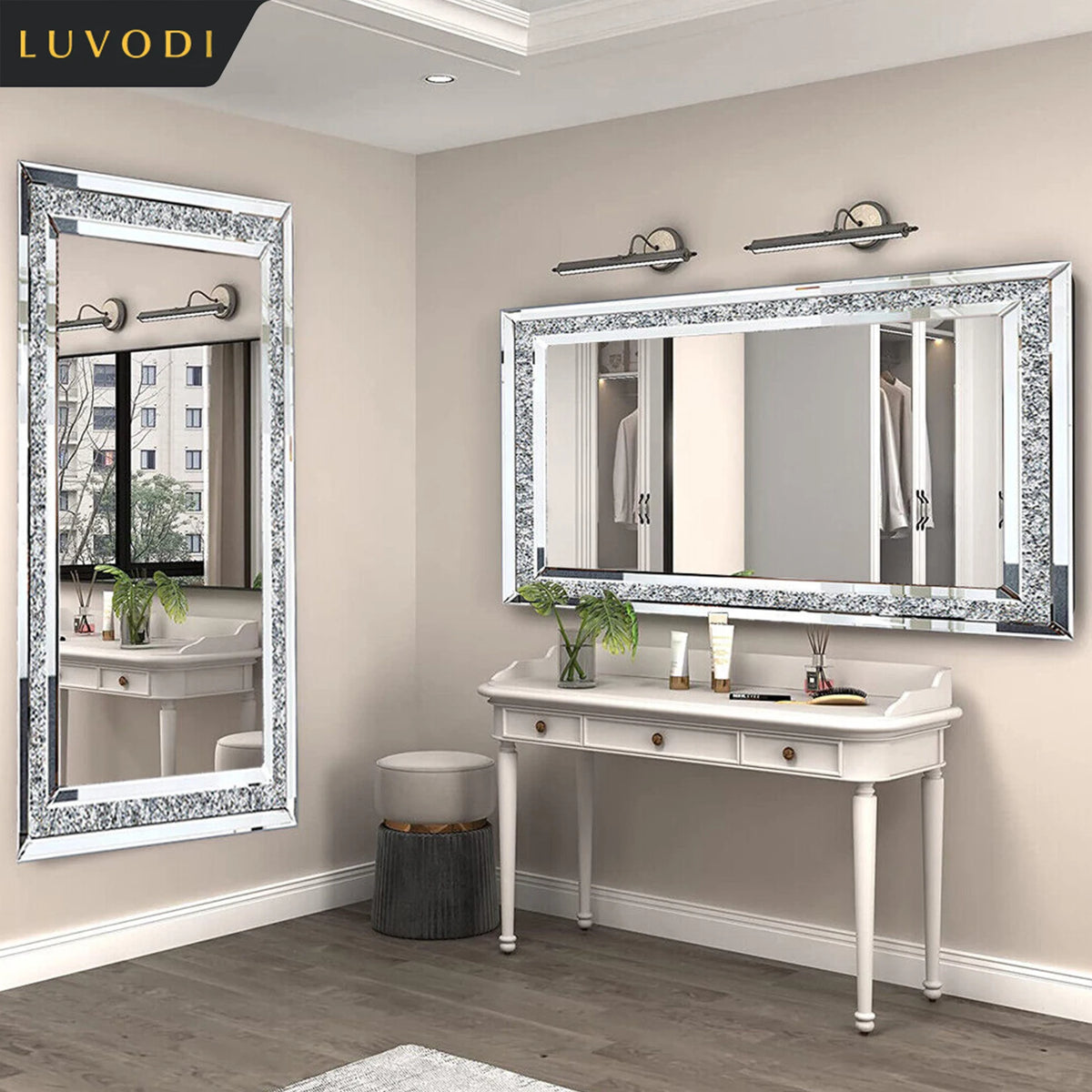 Sparkly Crystal Diamond Wall Mirror