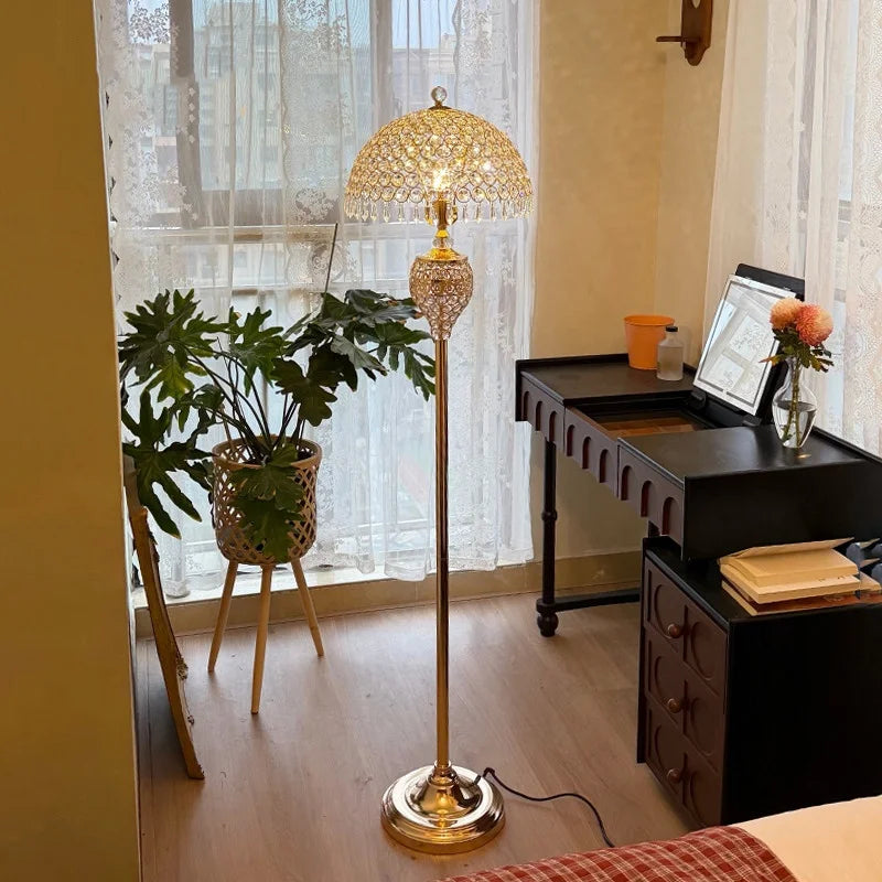 French Luxury Glass LED Floor Lamp