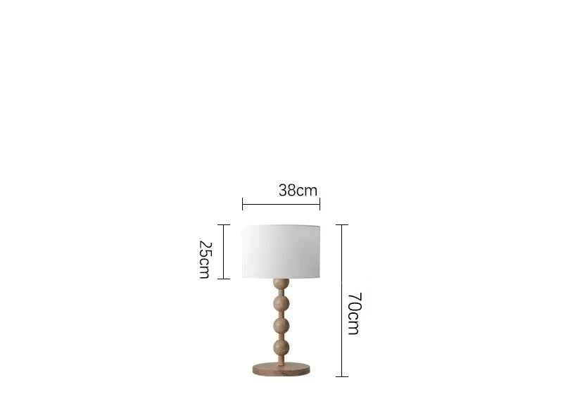 Vintage Art Fabric Wood Lamp
