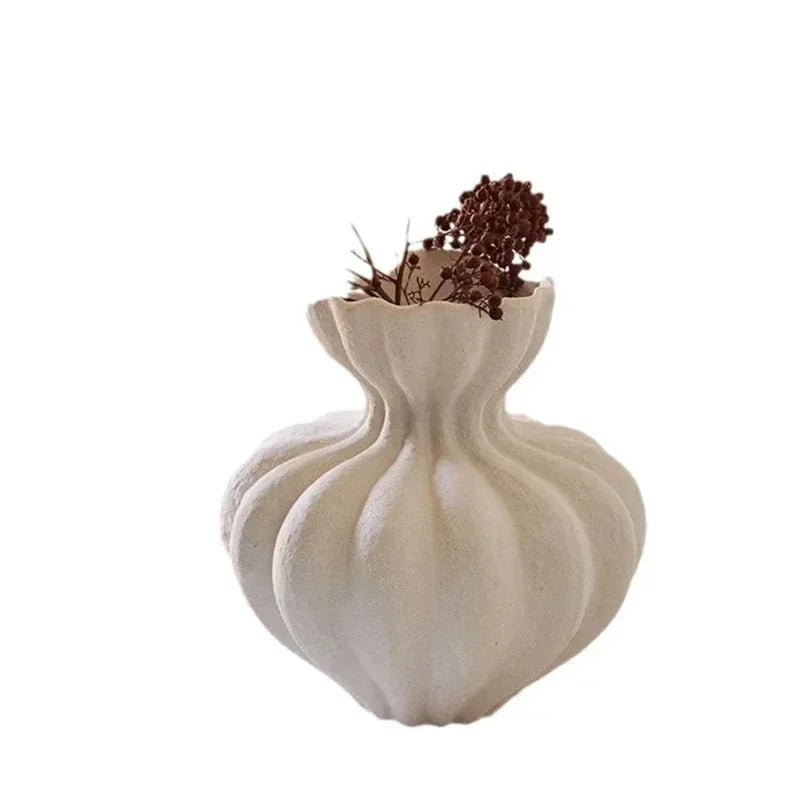 French Minimalist Ceramic Floral Vase