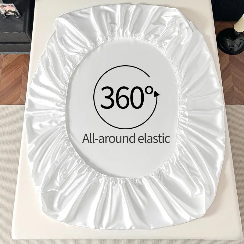 Soft Satin Fitted Bed Sheets