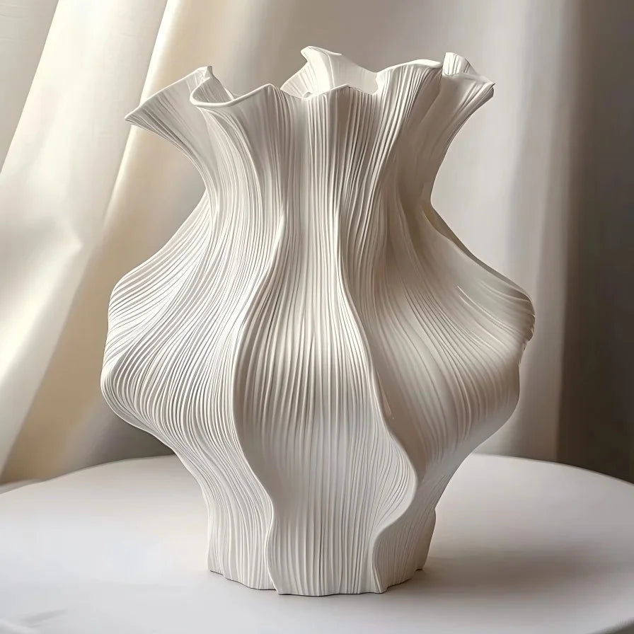 Nordic Wave Ceramic Vase