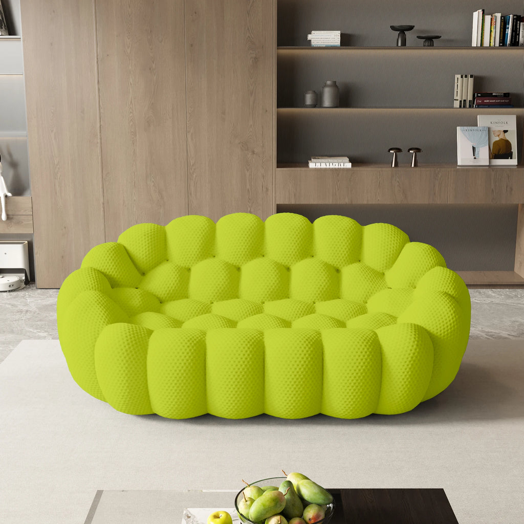 78" Curved Boneless Floor Sofa