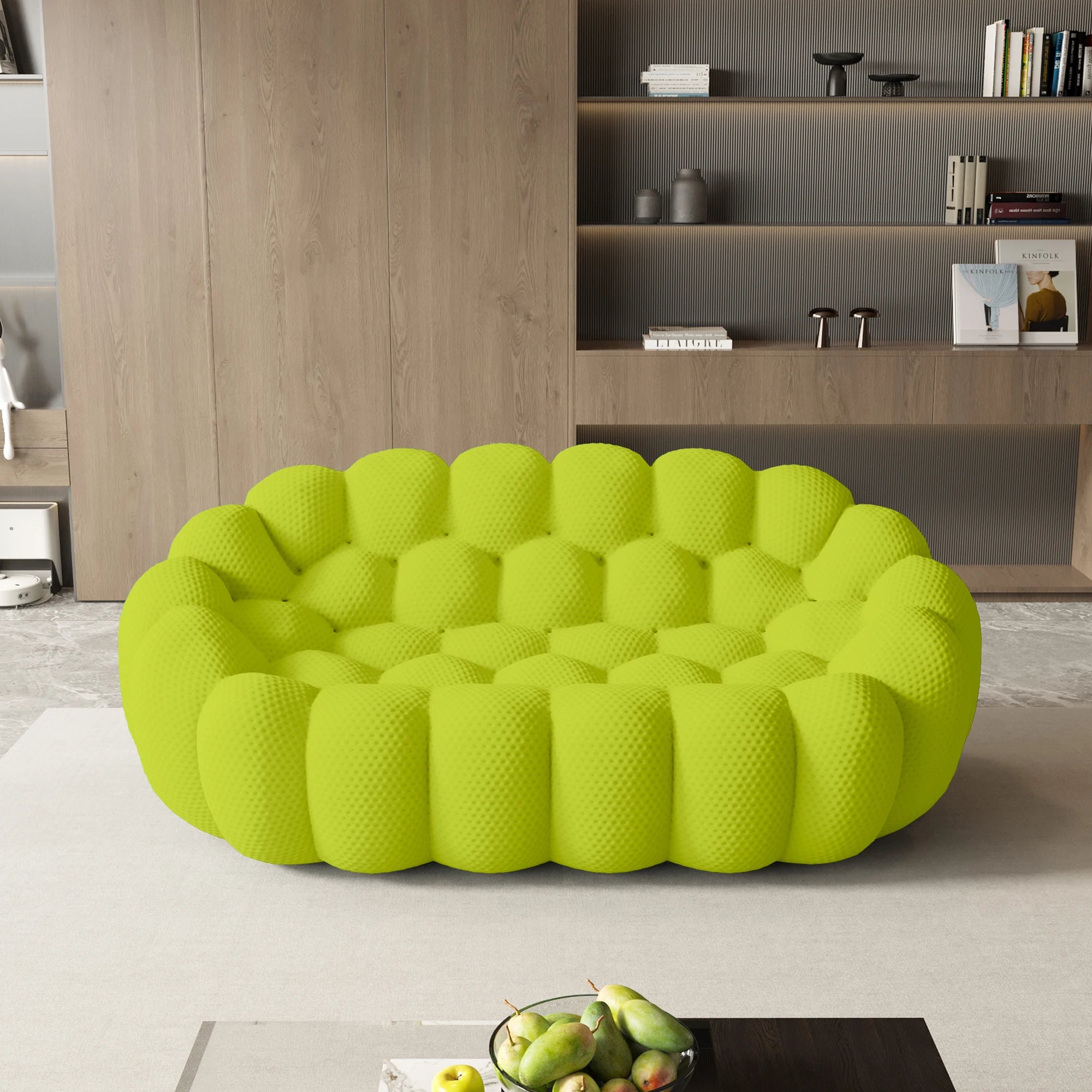 78" Curved Boneless Floor Sofa