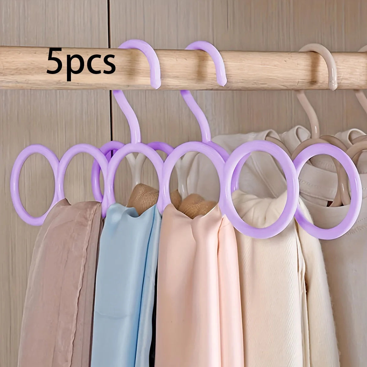 Five-Ring Multi-Function Closet Hanger
