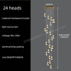 Nordic Crystal Chandelier Multi-Ring Design