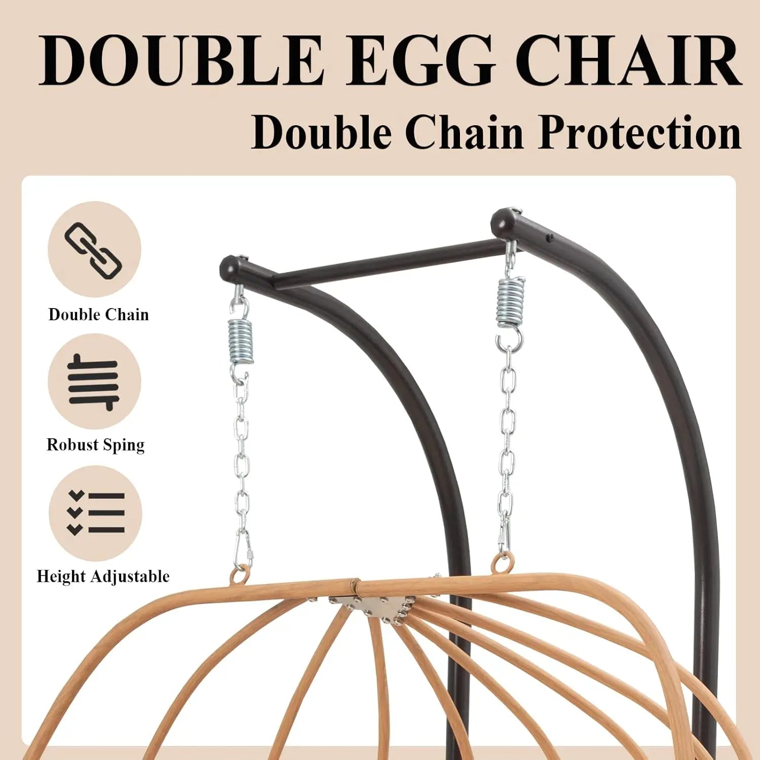 Oversized 2-Person Egg Swing Chair