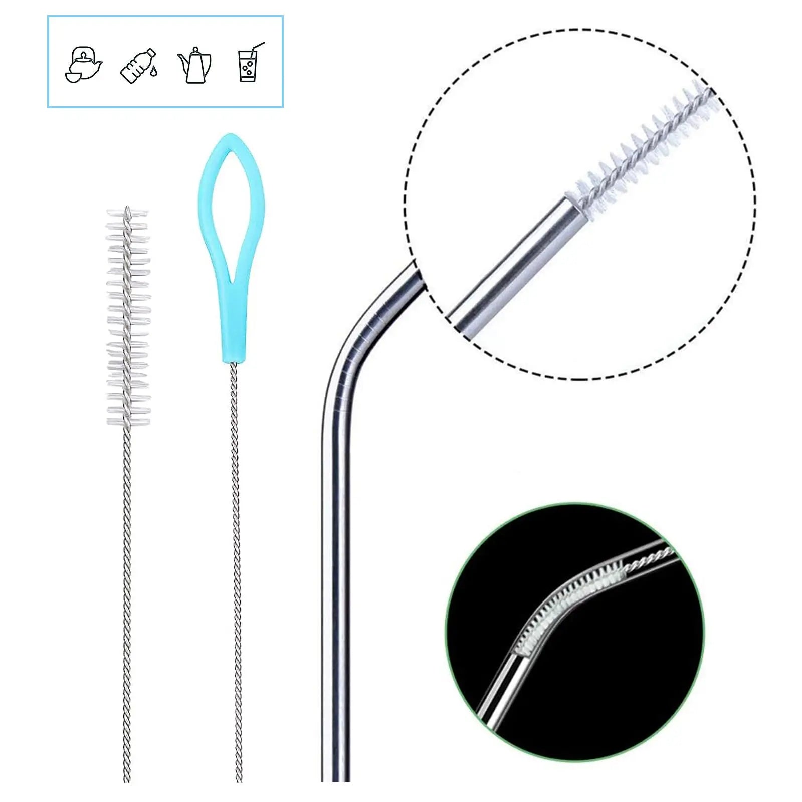 Stainless Steel Straw Cleaning Brushes