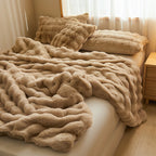 Plush Faux Rabbit Fur Blanket