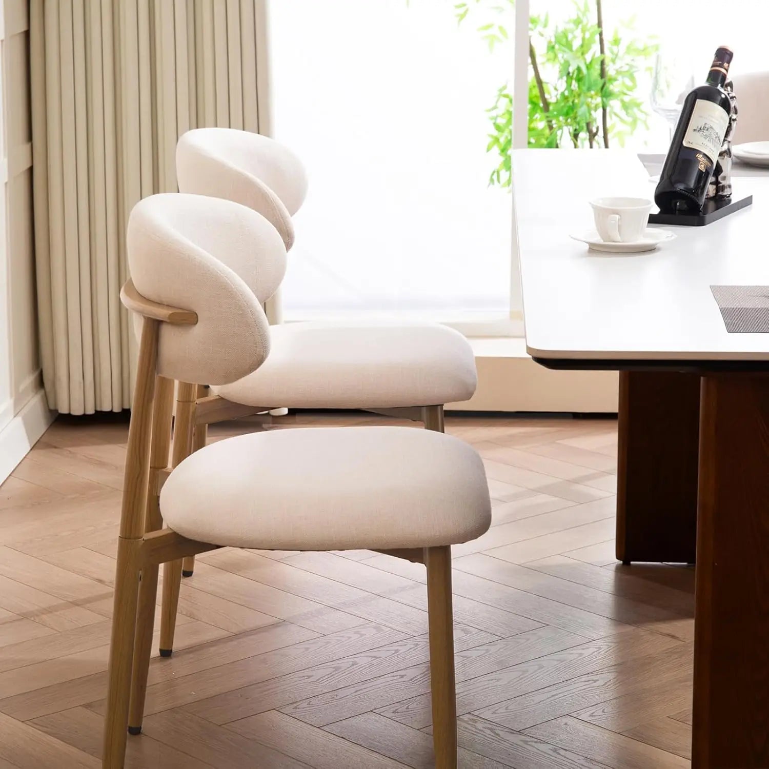 Modern Fabric Upholstered Dining Chairs