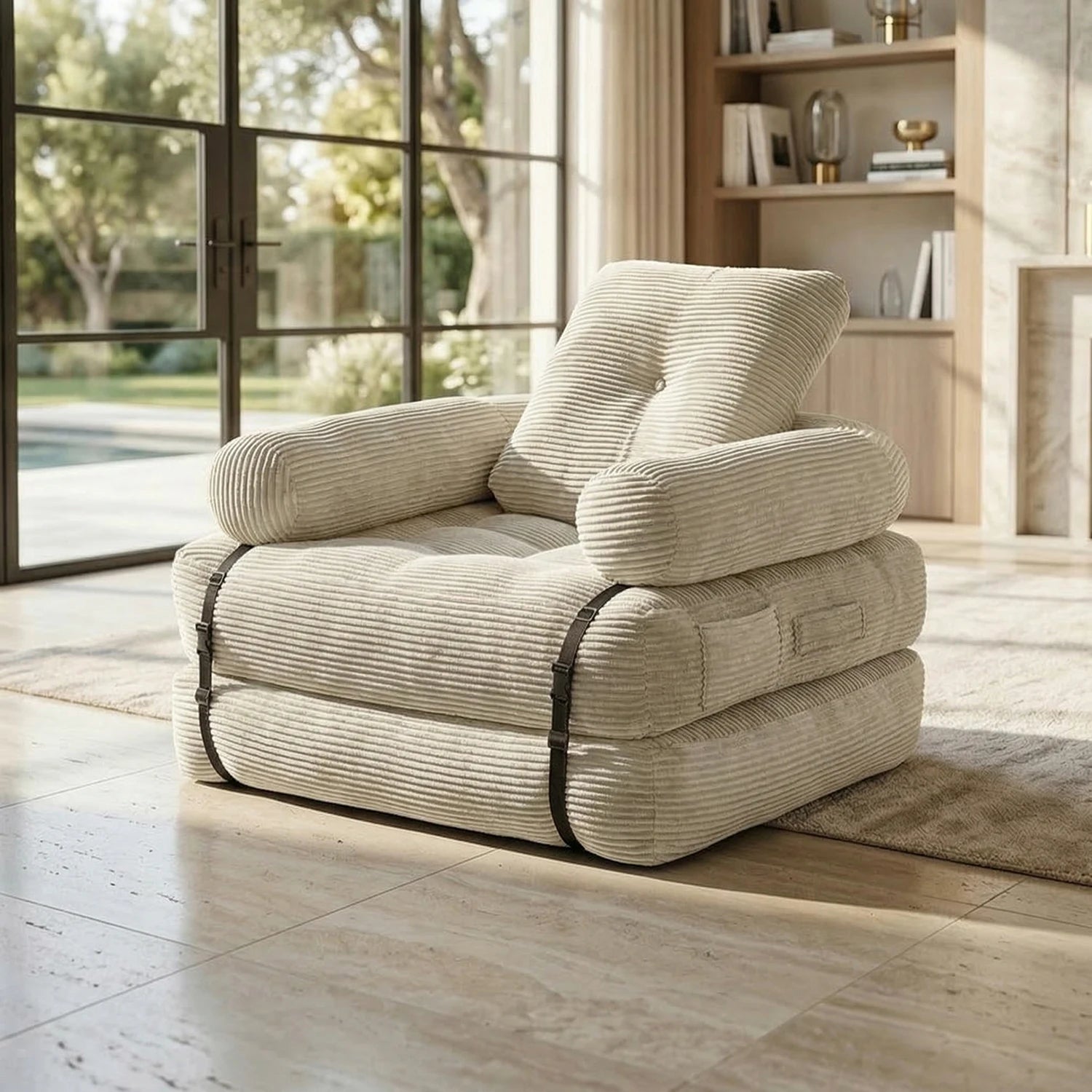 70" Minimalist Modular Sofa Bed