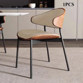 Genuine Leather Walnut Dining Chair