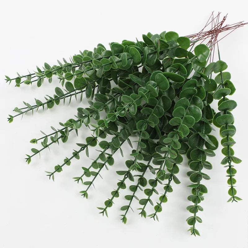 Eucalyptus Artificial Green Leaves Stems