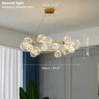 Romantic Starry Glass Pendant Chandelier
