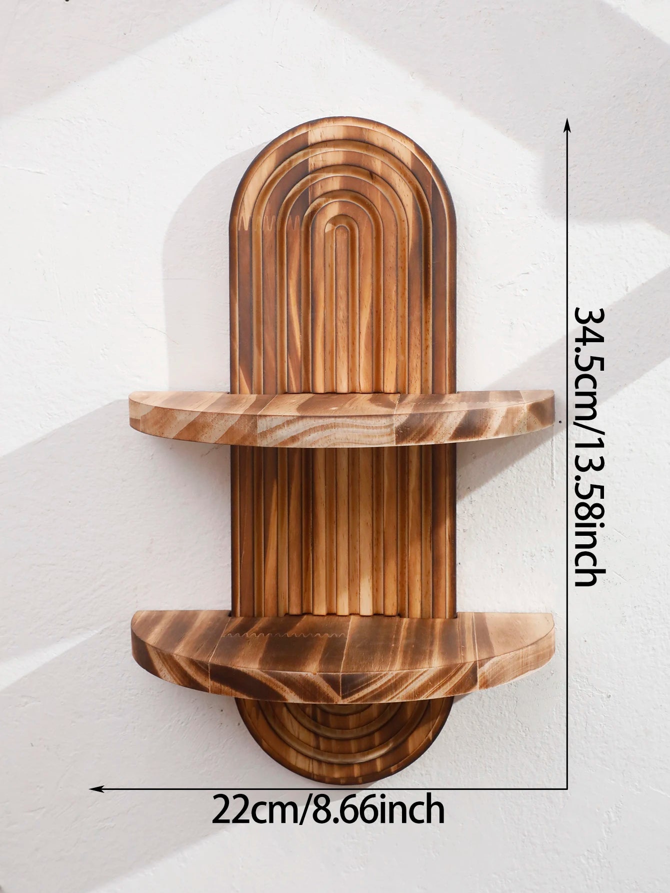 Boho Geometric Wooden Shelf