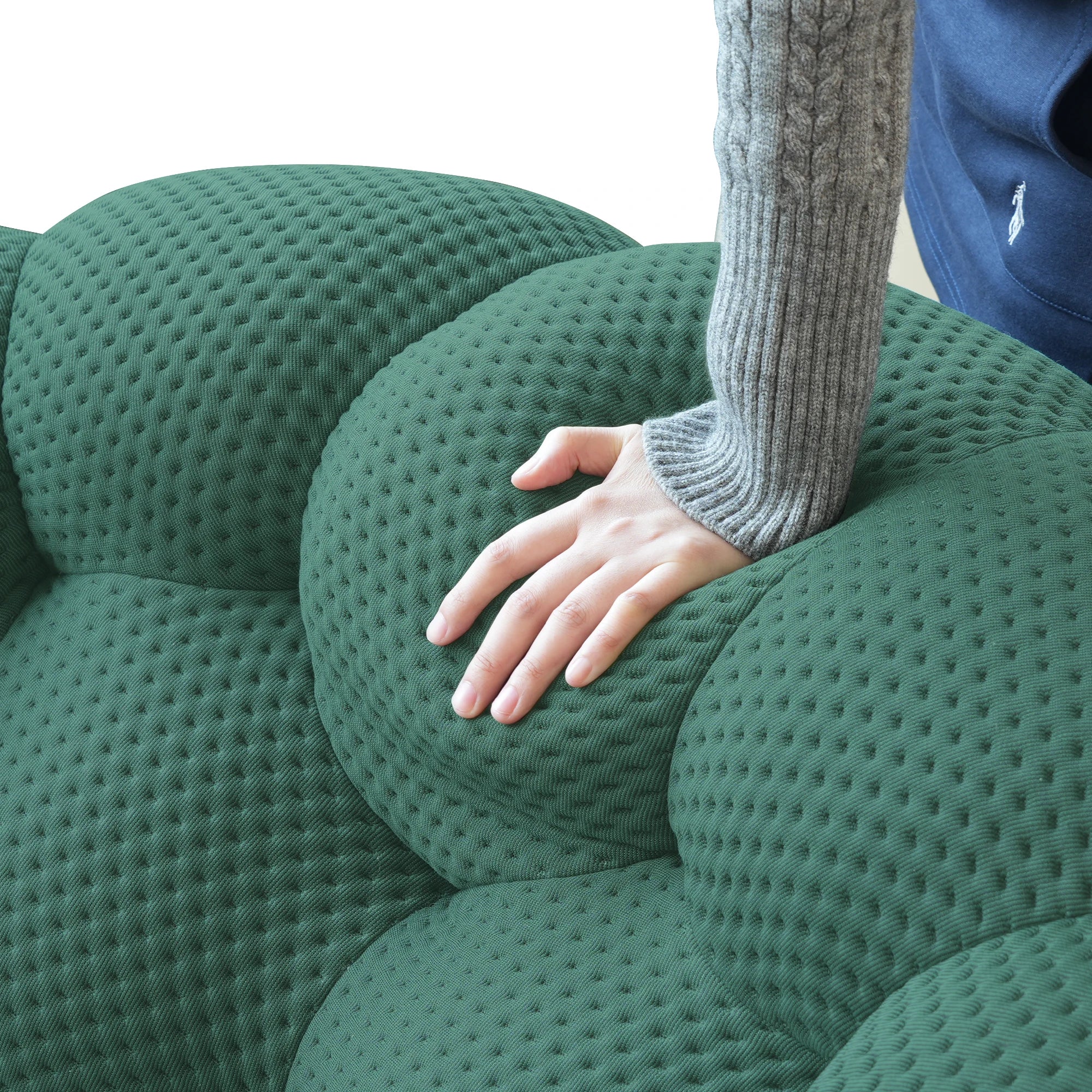78" Curved Boneless Floor Sofa