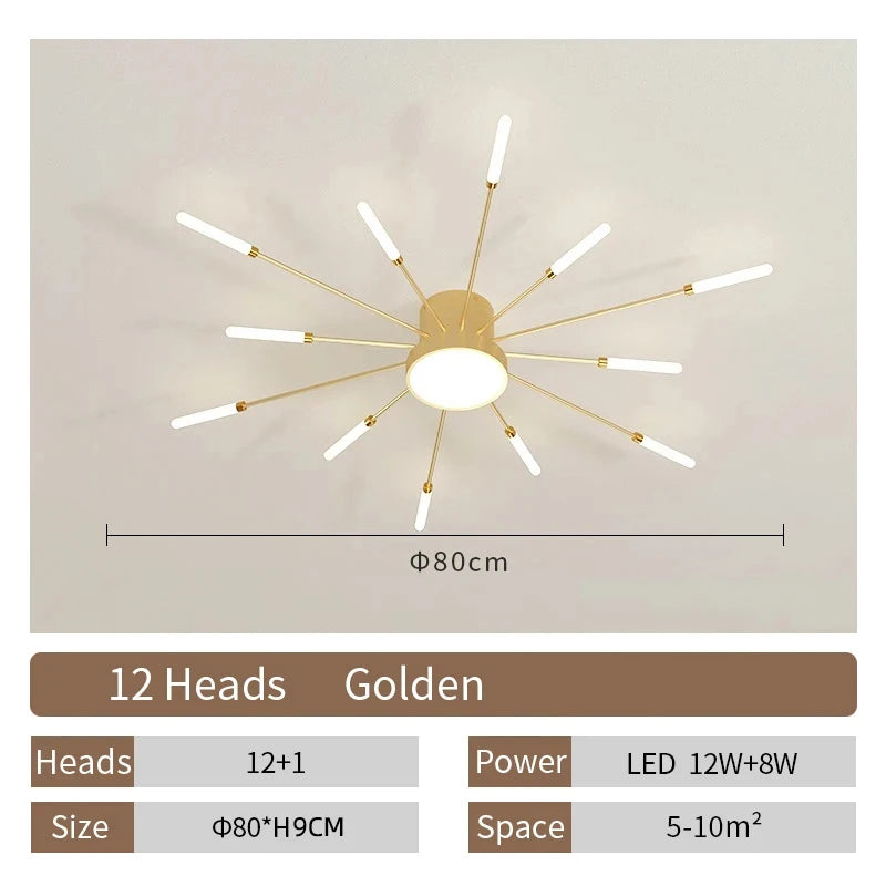 Fan-Shaped LED Ceiling Lamp