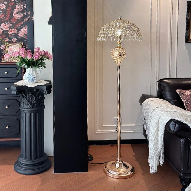 French Luxury Glass LED Floor Lamp