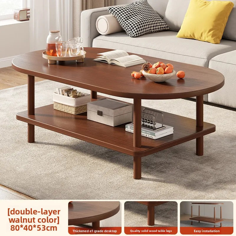 Oval Storage Coffee Table