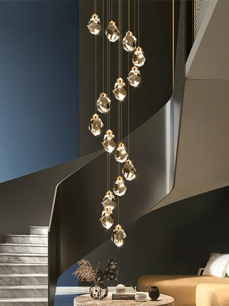 Nordic Crystal Chandelier Multi-Ring Design
