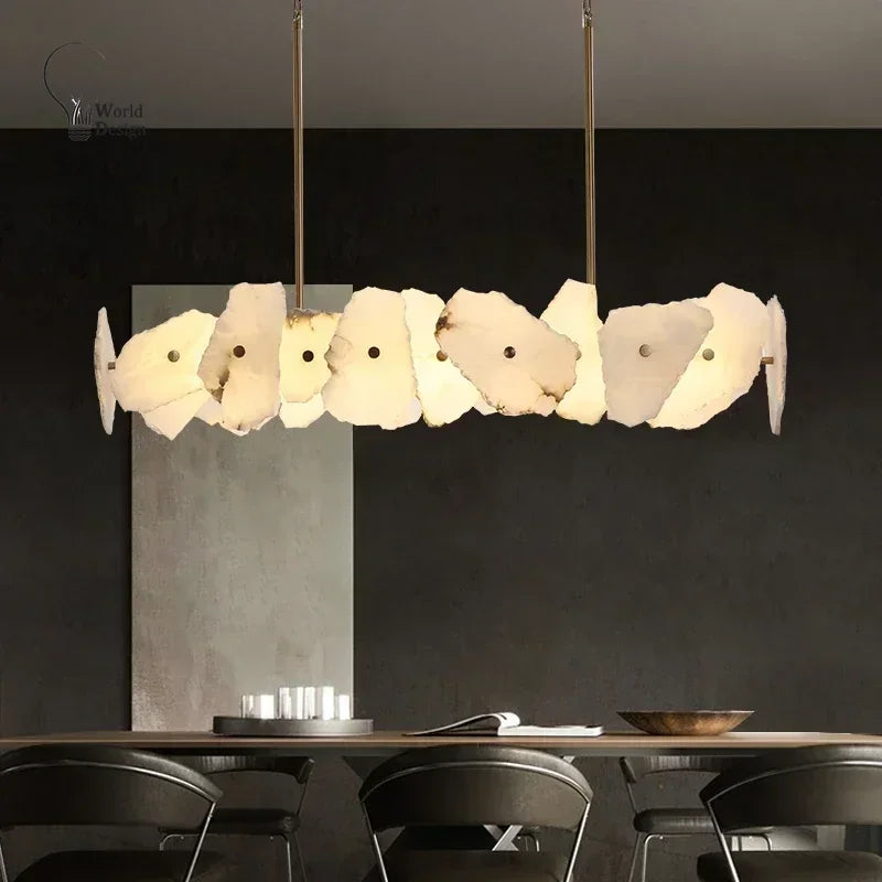 Natural Marble LED Chandelier