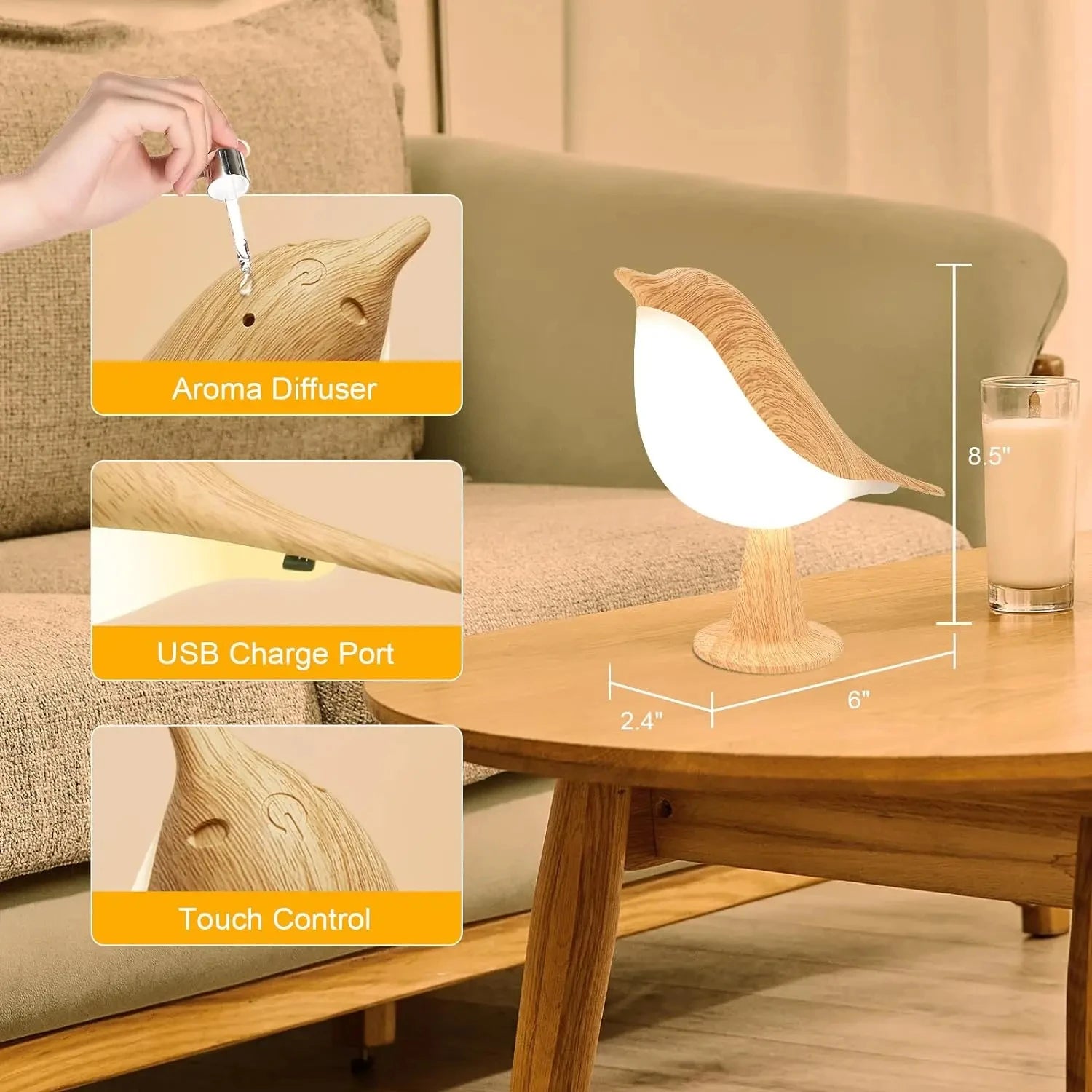 Bird Shape Night Light Lamp