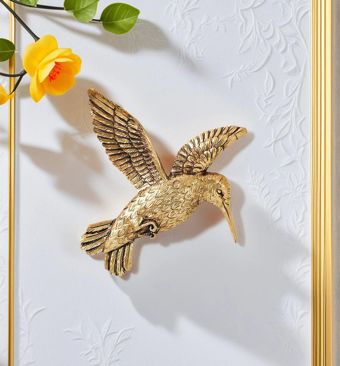 Resin Flying Hummingbird Wall Decor