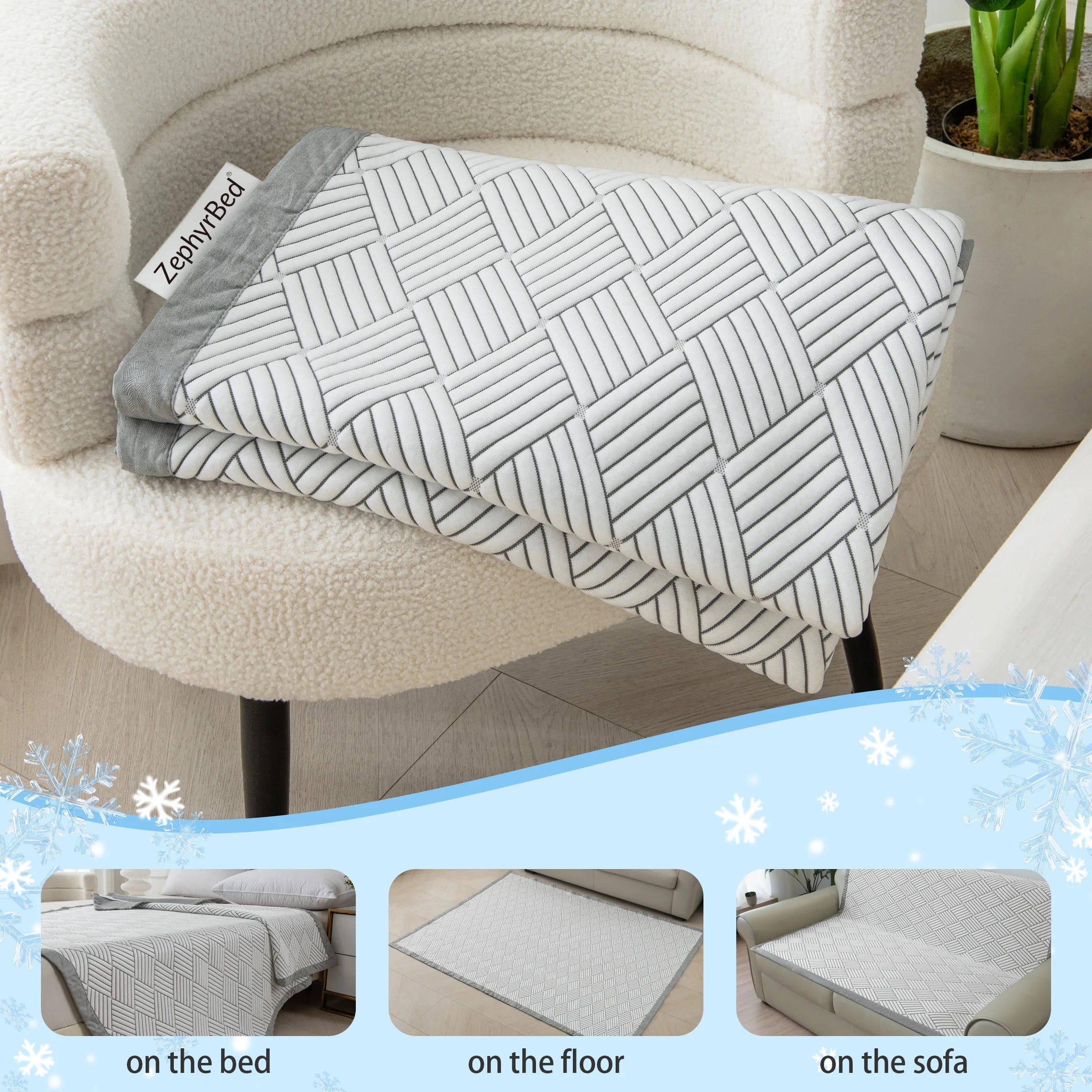 Breathable PE Cooling Mattress Topper