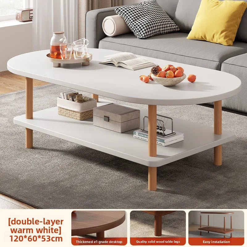 Oval Storage Coffee Table