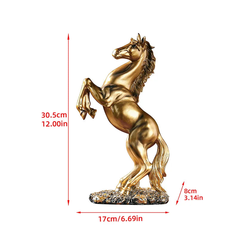 European-Style Resin Victory Horse Statue