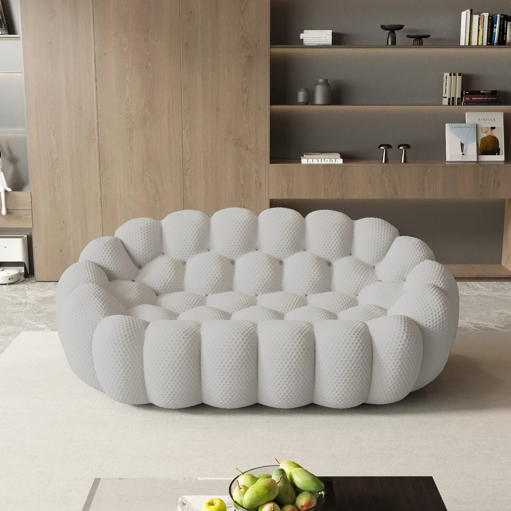 78" Curved Boneless Floor Sofa