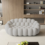 78" Curved Boneless Floor Sofa