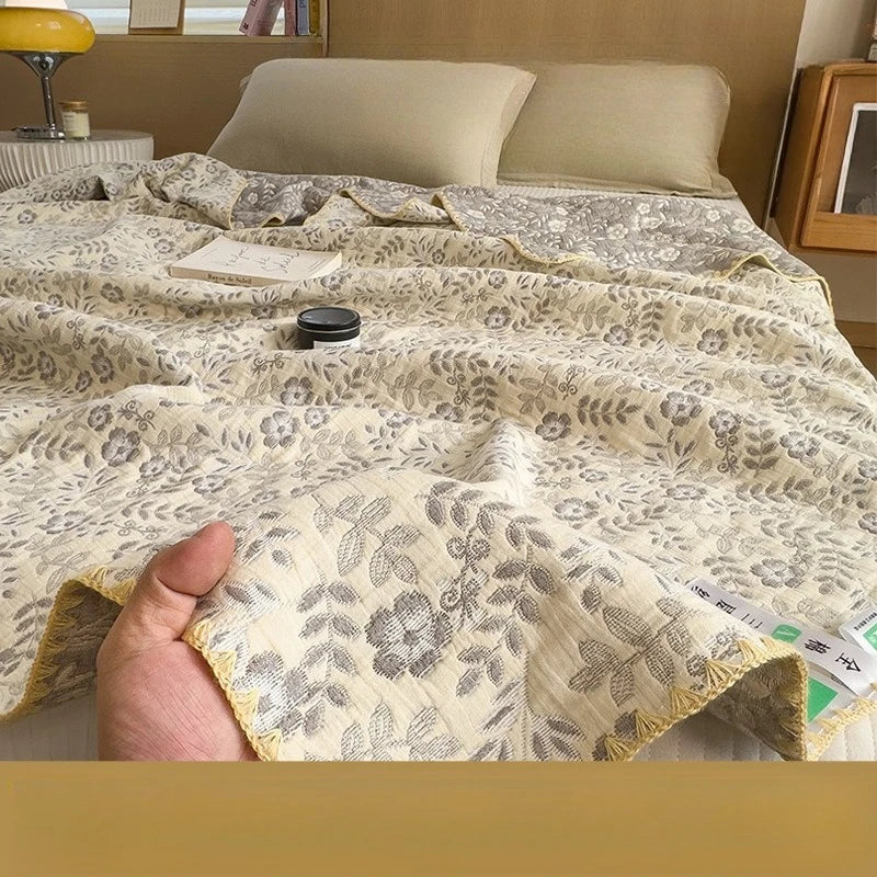 Cotton Gauze Summer Quilt Blanket